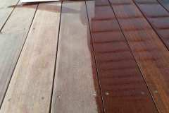 Deck restoration and staining by Finish Masters Construction & Painting.