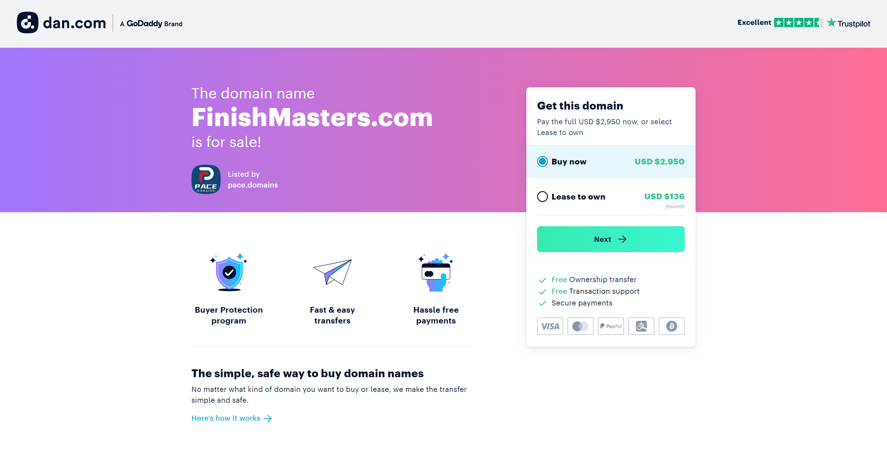 FINISHMASTERS.COM IS SOLD BY SCAMMER