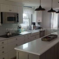 Professional kitchen cabinet refinishing, kitchen cabinet painting by Finish Masters Painting. Call 978-600-1979 for a free estimate. Kitchen Cabinet Refinishing in Dracut by Finish Masters