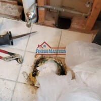 Professional bathroom plumbing repair with tools and materials ready for installation. Bathroom Plumbing Repair in Progress.