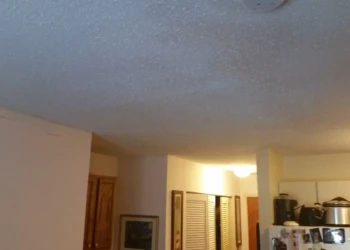 Interior wall painting in a residential home with warm lighting.